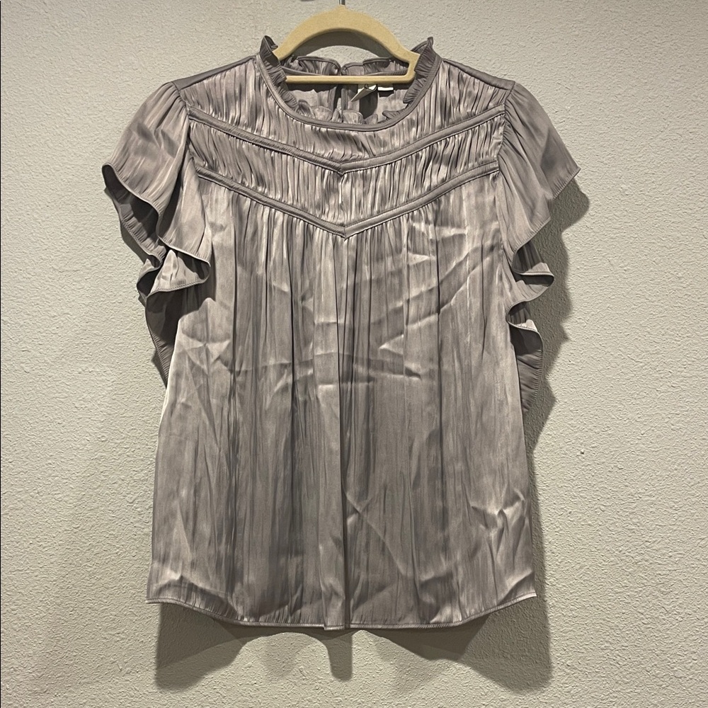 Joie Silver Ruffled Women's Top